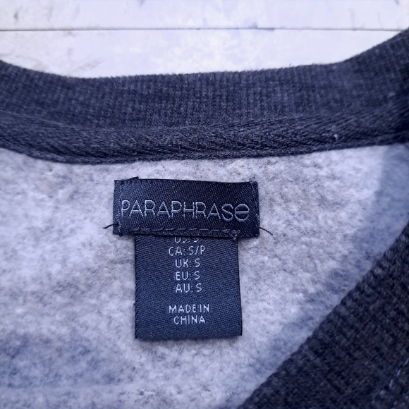 Paraphrase | Sequin Heart Wine Glass Sweater - Gray and Red - Picture 6 of 9